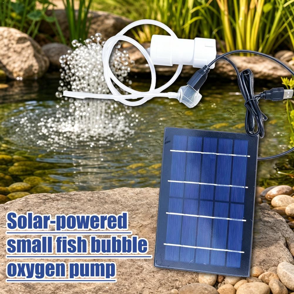 Solar Pond Aerator Oxygen Pump - Pompa Udara Tenaga Surya Akuarium Oksigen