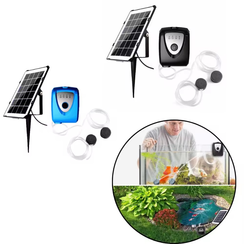 Solar Pond Aerator Oxygen Pump - Aerator Kolam Tenaga Surya Isi Ulang