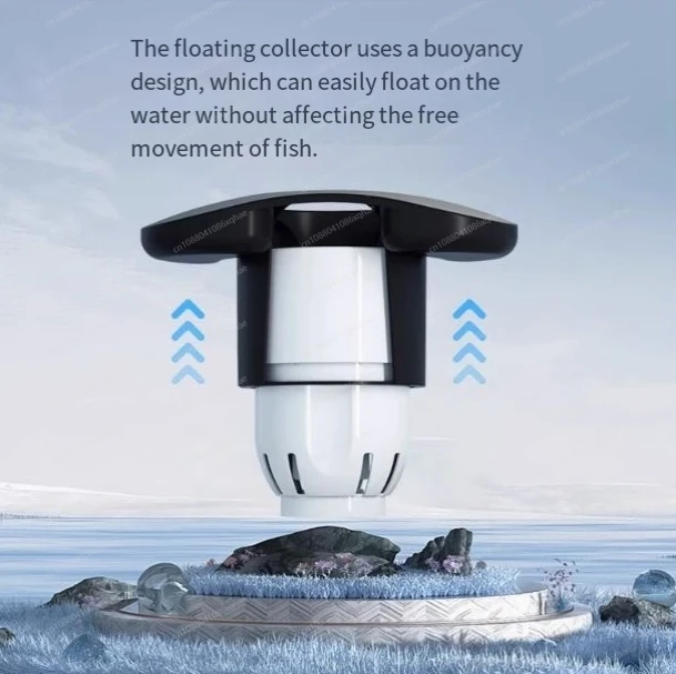 Pond Leaf Skimmer Floating Automatic - Pembersih Kolam Ikan Otomatis Pengumpul Daun