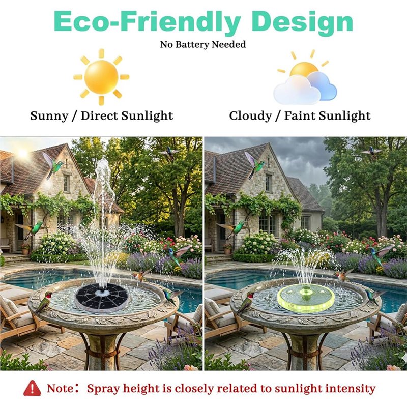 AT43-Pompa Air Tenaga Surya de - Floating Solar Fountain Water Pump ulasan dan harga