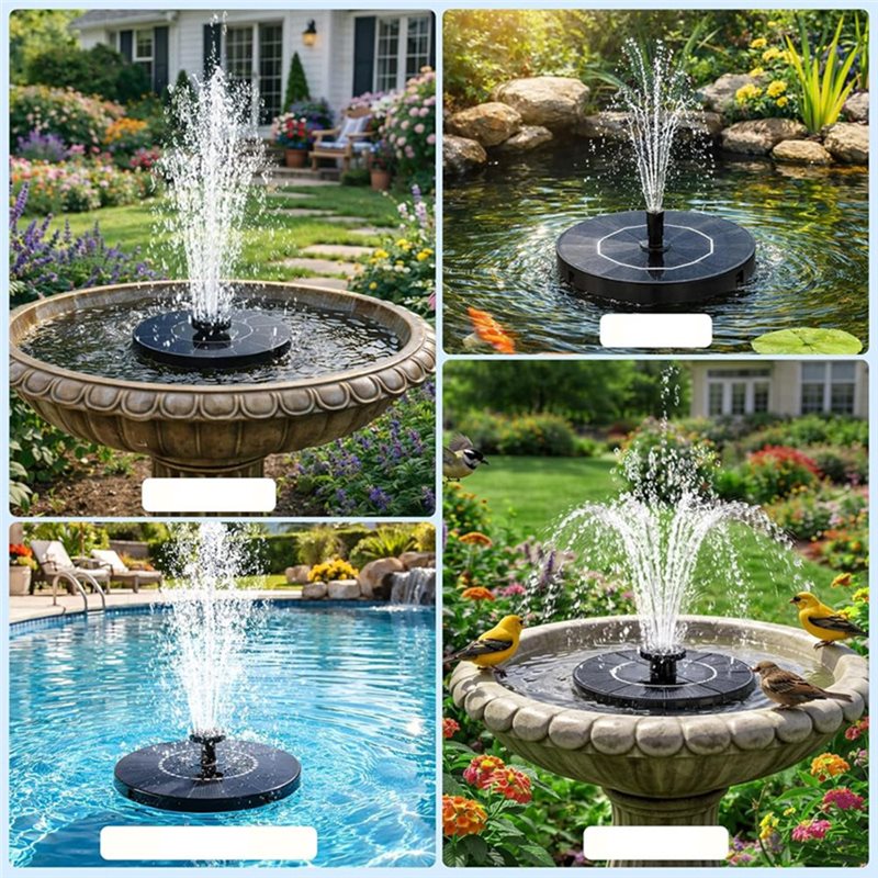 Promo Panas - Pompa Air Tenaga - Floating Solar Fountain Water Pump ulasan dan harga