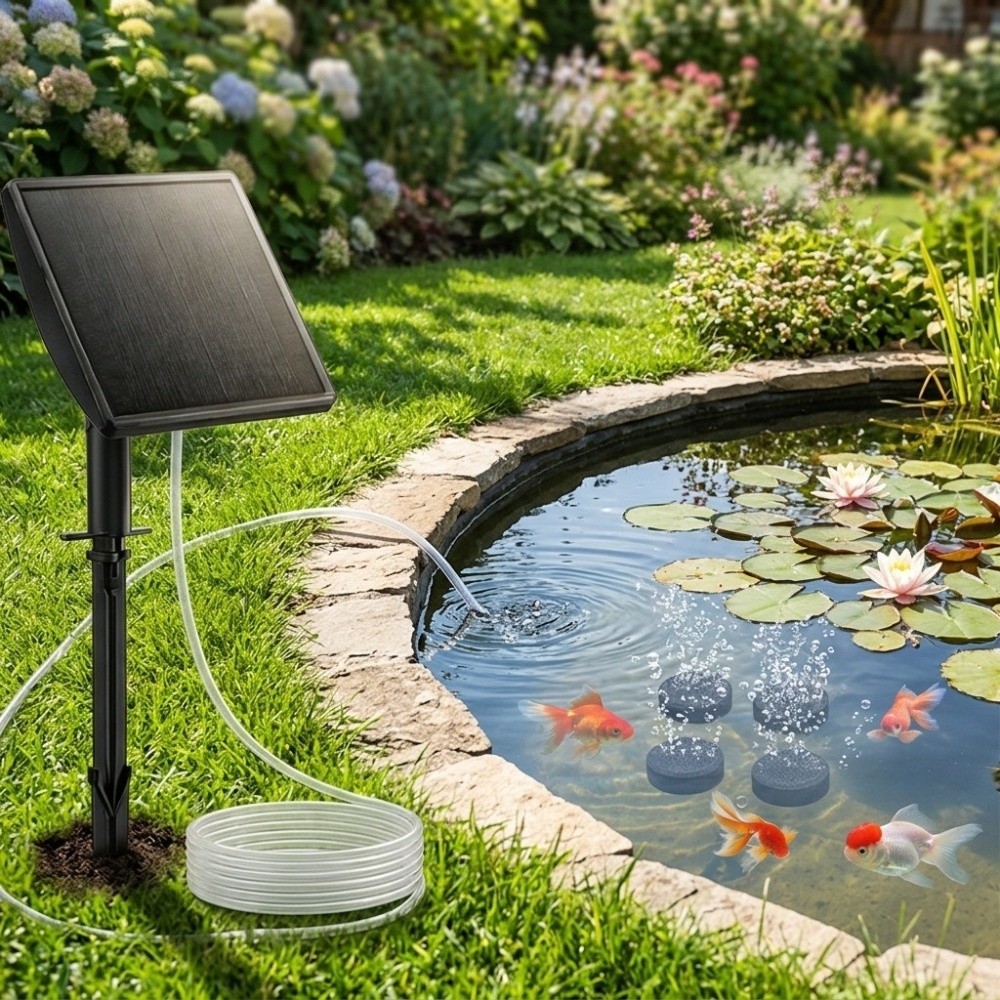 Pompa Oksigen Tenaga Surya den - Solar Pond Aerator Oxygen Pump ulasan dan harga