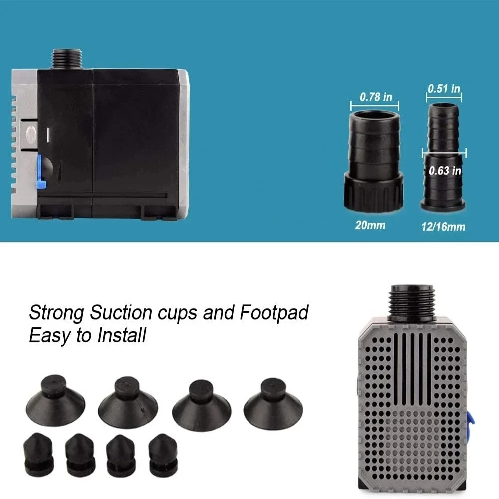 Pompa Air Akuarium Submersible - Submersible Pond Pump 5000L H ulasan dan harga