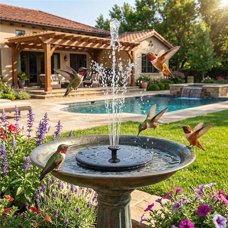 B08B-Tanpa Baterai Pompa Air T - Floating Solar Fountain Water Pump ulasan dan harga