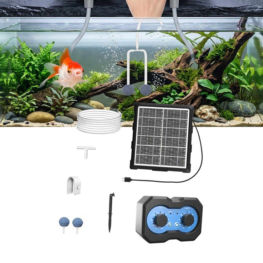 Pompa Oksigen Tenaga Surya 3W  - Solar Pond Aerator Oxygen Pump ulasan dan harga