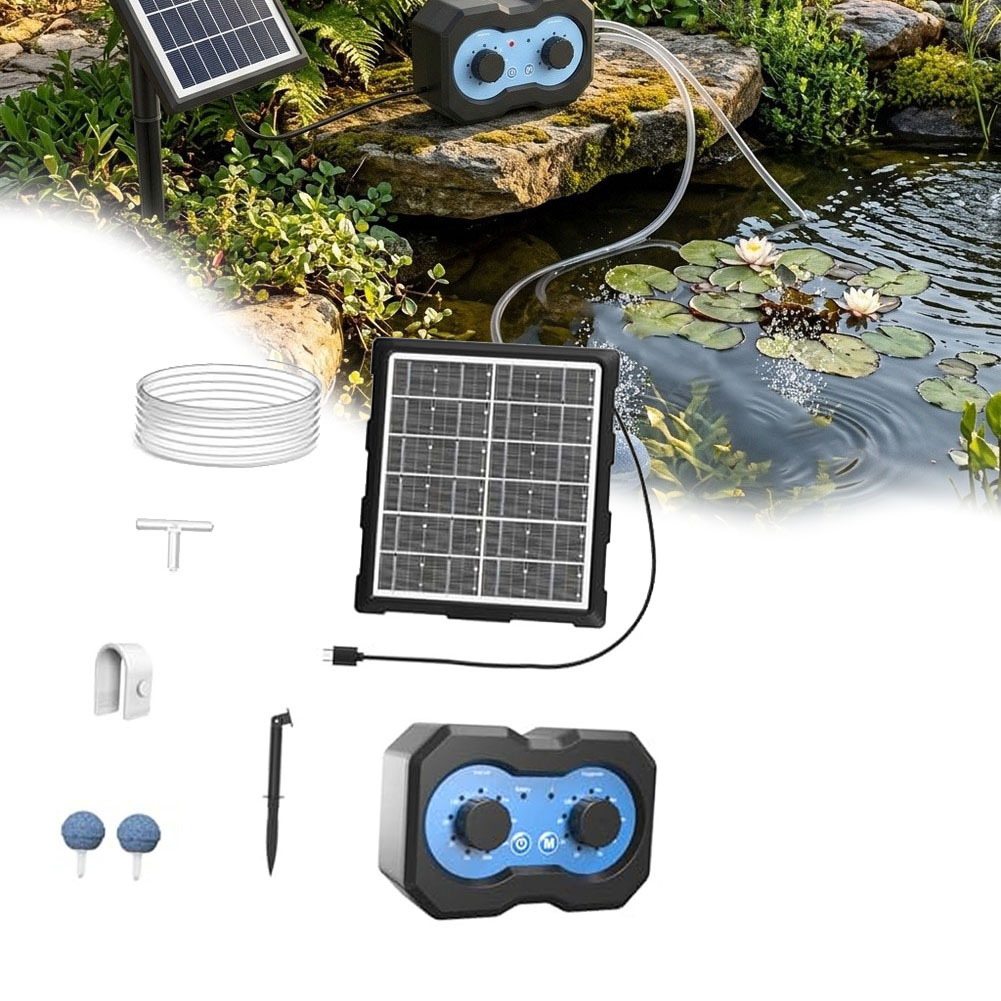 Pompa Oksigen Tenaga Surya 3W  - Solar Pond Aerator Oxygen Pump ulasan dan harga